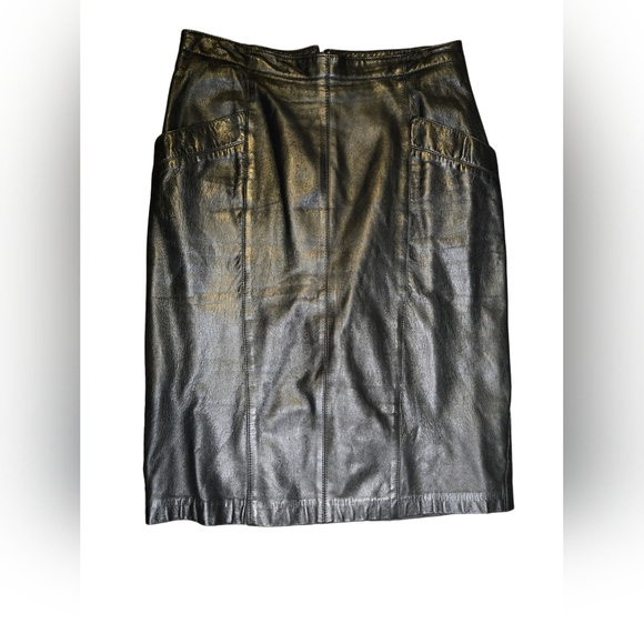 Vintage Y2K Castlecore Sexy Western Dark Fairy Goth  Buttery Soft Leather Skirt - Picture 1 of 7